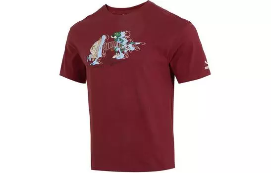 Мужская футболка Puma, цвет Burgundy