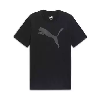 Мужская футболка PUMA Essentials Big Cat, цвет Black/Black