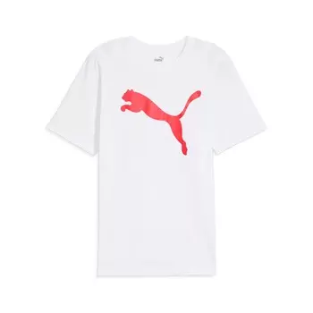 Мужская футболка PUMA Essentials Big Cat, цвет White/For All Time Red