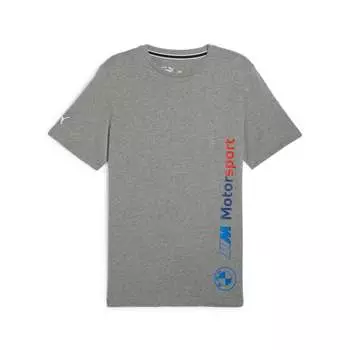 Мужская футболка PUMA с логотипом BMW M Motorsport, цвет medium gray heather
