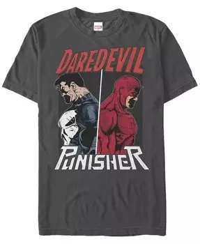Мужская футболка Punisher Devil с коротким рукавом и круглым вырезом Fifth Sun, серый