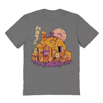 Мужская футболка Purrpkin House с рисунком Хэллоуина Licensed Character, цвет Charcoal