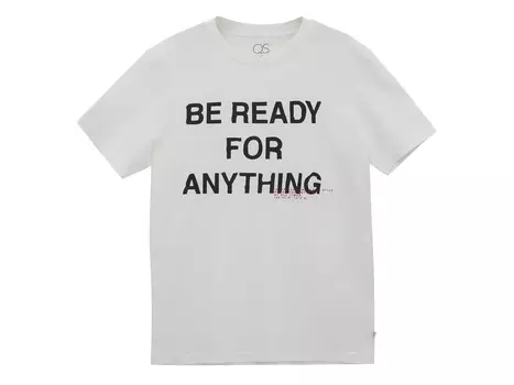 Мужская футболка QS by sOliver из чистого хлопка, белый