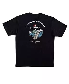 Мужская футболка Quiksilver A Proper Pint с короткими рукавами Quiksilver Waterman, черный