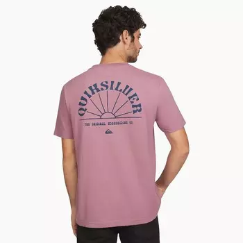 Мужская футболка Quiksilver с короткими рукавами и рисунком, цвет Grape