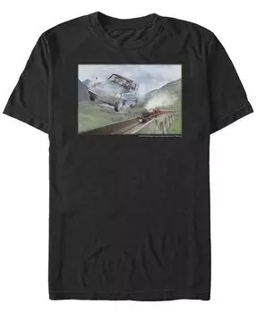 Мужская футболка Racing The Train с короткими рукавами и круглым вырезом Fifth Sun, черный