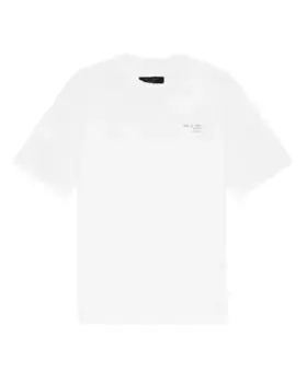 Мужская футболка Rag & Bone из 100% хлопка с круглым вырезом спереди и логотипом с короткими рукавами 425, белый
