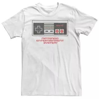 Мужская футболка развлекательной системы с контроллером Nintendo NES Licensed Character, белый