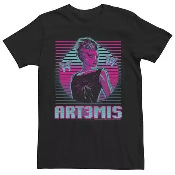 Мужская футболка Ready Player One Artemis с неоновым портретом и ставнями Licensed Character