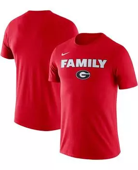 Мужская футболка red georgia bulldogs family Nike, красный