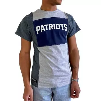 Мужская футболка Refried Apparel Heather Grey New England Patriots с экологически чистым разрезом
