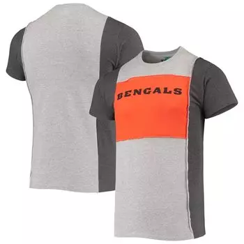 Мужская футболка Refried Apparel серого цвета с разрезом Cincinnati Bengals