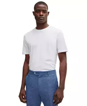 Мужская футболка Regular-Fit из хлопкового джерси Hugo Boss, белый