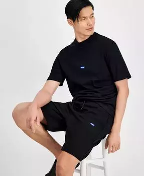 Мужская футболка Regular-Fit с нашивкой-логотипом Hugo Boss, черный