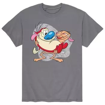 Мужская футболка Ren & Stimpy Best Buds Holding Ren Licensed Character