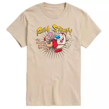 Мужская футболка Ren & Stimpy Butt Bump Licensed Character