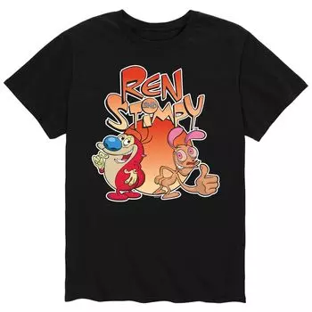 Мужская футболка Ren & Stimpy, демонстрирующая попки Licensed Character