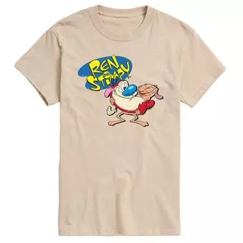Мужская футболка Ren & Stimpy Holding Ren Licensed Character