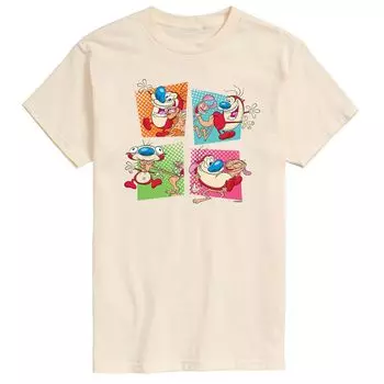 Мужская футболка Ren & Stimpy с абстрактными рамками Licensed Character