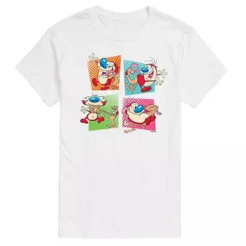 Мужская футболка Ren & Stimpy с абстрактными рамками Licensed Character