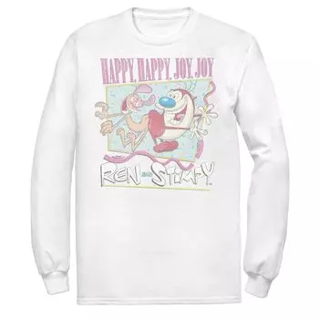 Мужская футболка Ren & Stimpy с длинными рукавами в стиле 90-х Licensed Character