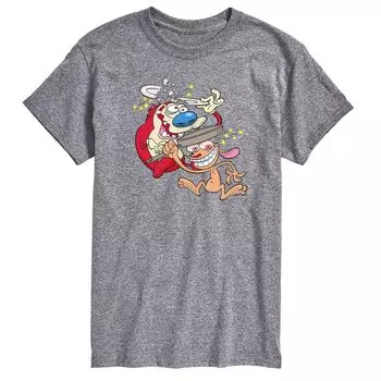 Мужская футболка Ren & Stimpy Smash Heads Licensed Character