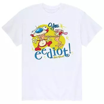 Мужская футболка Ren & Stimpy You Eediot Choke Licensed Character