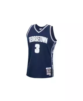 Мужская футболка-реплика Allen Iverson Georgetown Hoyas 1995-96 Swingman Mitchell & Ness, синий