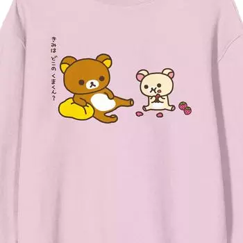 Мужская футболка Rilakkuma с длинными рукавами и рисунком «Два медведя сидят» Licensed Character