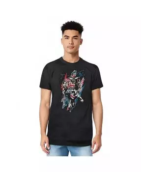 Мужская футболка Ripped Trio 2 Adult Heather Batman V Superman, черный