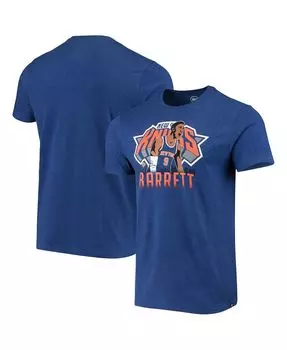 Мужская футболка rj barrett heathered blue с рисунком new york knicks player '47 Brand, синий
