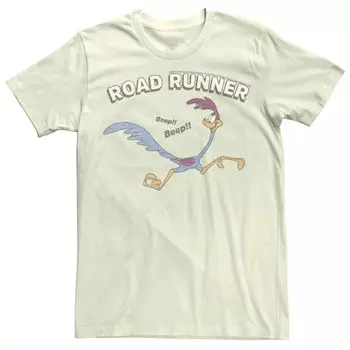 Мужская футболка Road Runner в стиле ретро Looney Tunes Beep Beep Distorted Tee Licensed Character