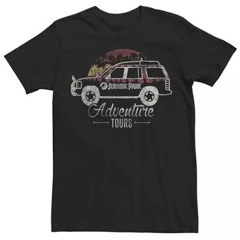 Мужская футболка Road Trip с Парком Юрского периода Licensed Character, черный