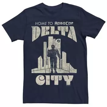 Мужская футболка RoboCop Delta City Home To RoboCop Silhouette Licensed Character