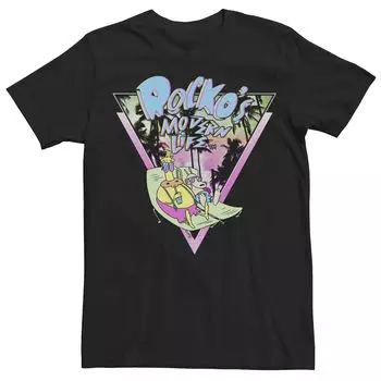 Мужская футболка Rocko's Modern Life Modern Retro с неоновым логотипом Licensed Character