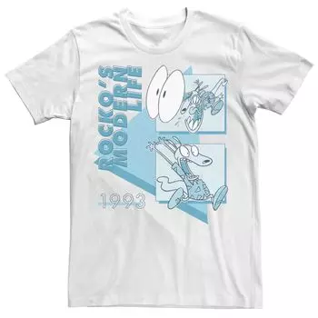 Мужская футболка Rockos Modern Life 1993 в стиле ретро в стиле поп-арт Licensed Character