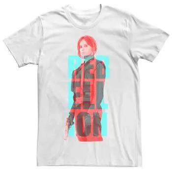 Мужская футболка Rogue One Jyn Rebellion с шрифтом Star Wars