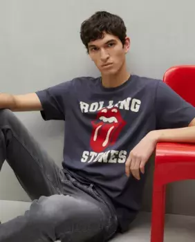 Мужская футболка Rolling Stones Easy Wear, свинцовый