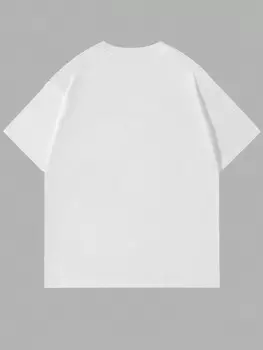 Мужская футболка ROMWE Goth с графическими буквами, белый цвет