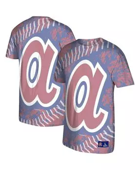 Мужская футболка royal atlanta braves с историческим логотипом jumbotron Mitchell &amp; Ness