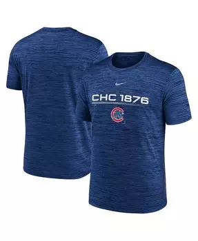 Мужская футболка Royal Chicago Cubs с надписью Velocity Performance Nike, синий