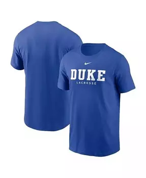 Мужская футболка Royal Duke Blue Devils для лакросса Nike, синий