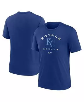 Мужская футболка Royal Kansas City Royals Authentic Collection Tri-Blend Performance Nike, синий