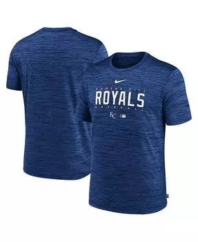 Мужская футболка Royal Kansas City Royals Authentic Collection Velocity Performance Practice Practice Nike, синий