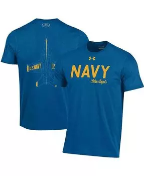 Мужская футболка Royal Navy Midshipmen Blue Angels Under Armour, синий