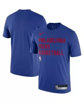 Мужская футболка Royal Philadelphia 76ers 2023/24 Sideline Legend Performance Practice Practice Nike, синий