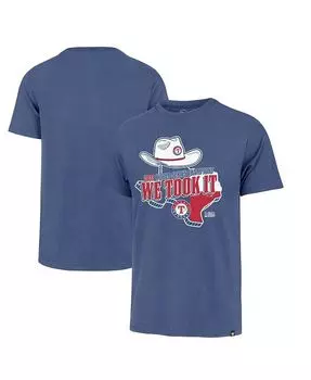 Мужская футболка Royal Texas Rangers 2023 World Series Champions Local Playoff Franklin '47 Brand, цвет Royal