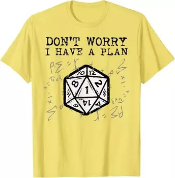 Мужская футболка RPG Gamer Dont Worry I Have Plan, желтый
