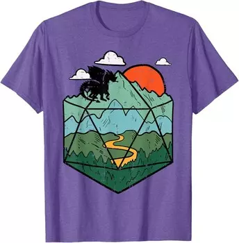 Мужская футболка RPG Mountain Gamer, фиолетовый