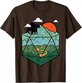 Мужская футболка RPG Mountain Gamer, коричневый